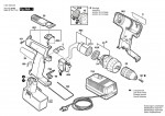 Bosch 0 601 936 4B0 Gsr 14,4 Ves-2 Batt-Oper Screwdriver 14.4 V / Eu Spare Parts
